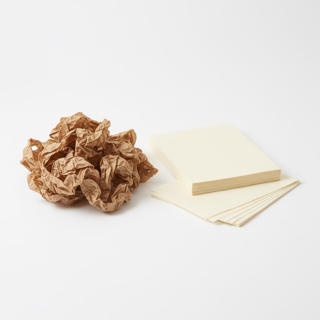 Crumpled kraft paper void fill