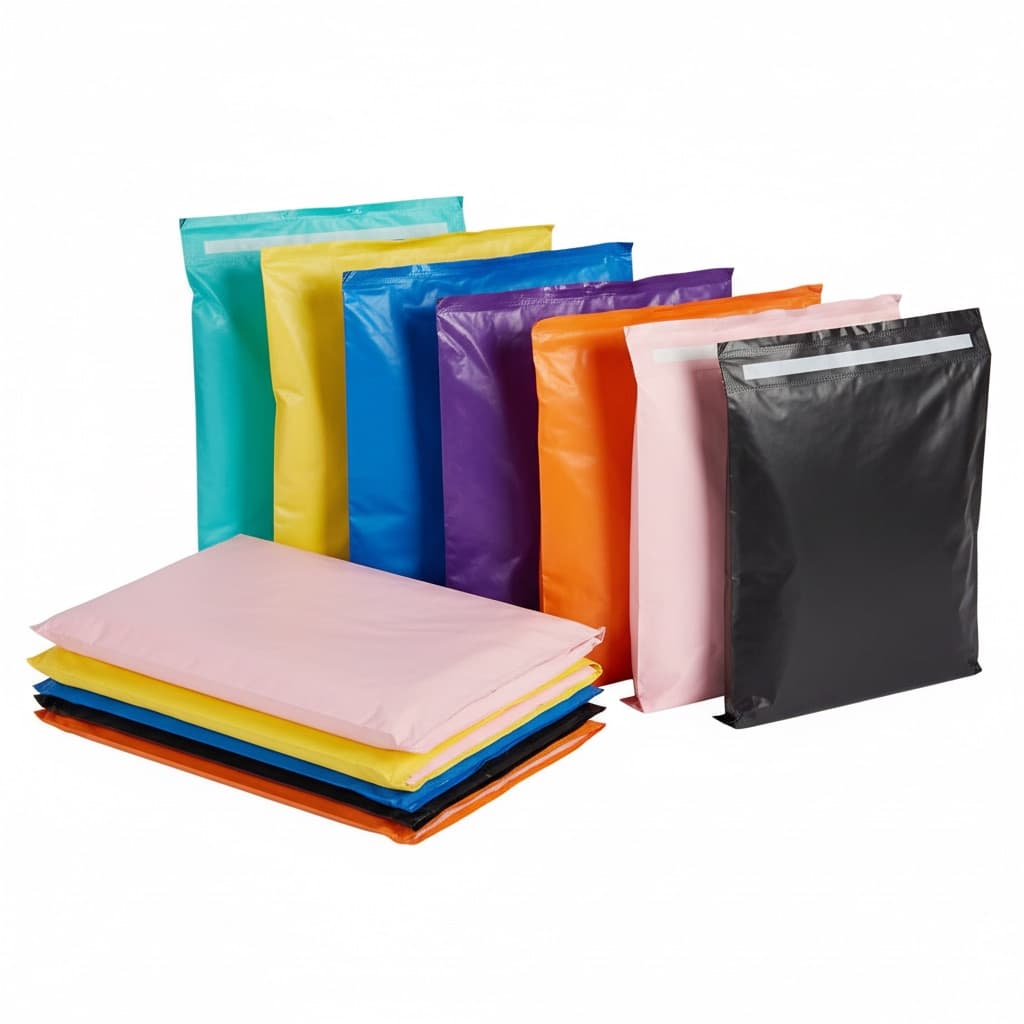 Poly mailer bags in assorted colours