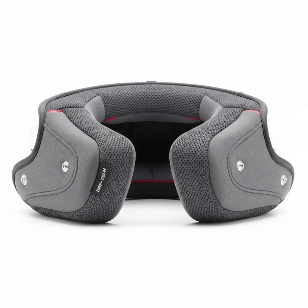 The matching padded neck brace
