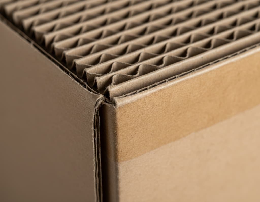 Close-up of the double wall corrugation